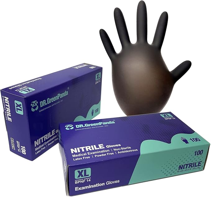 Dr.GreenPanda Nitrile Gloves - 3 Mil - Food Safe & Medical Exam Disposable Gloves - Latex Free Powder Free Non-Sterile