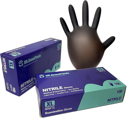 Dr.GreenPanda Nitrile Gloves - 3 Mil - Food Safe & Medical Exam Disposable Gloves - Latex Free Powder Free Non-Sterile