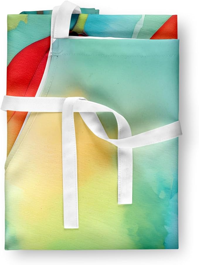 Caroline's Treasures Tulips in Watercolor Apron Cooking Kitchen Server Baking Crafts Gardening for Adult Women Men, Unisex, Large, Multicolor