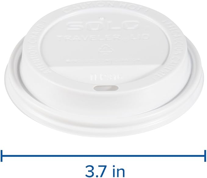 SOLO TLP316-0007 White Traveler Plastic Lid - For SOLO Paper Hot Cups (Case of 1000)