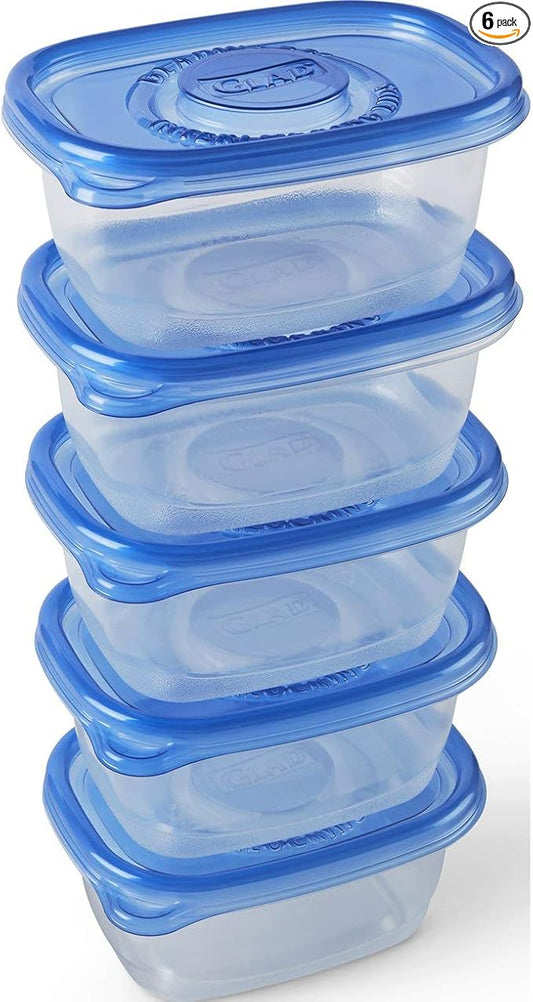 Glad Food Storage Containers - Soup and Salad Container - 24 Ounce - 5 Containers
