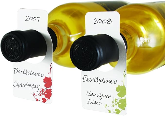 True Vintner: Wine Cellar Tags, Wine Bottle Neck labels, Wine Cellar Labels, Labels for Wine Bottles, Set of 50