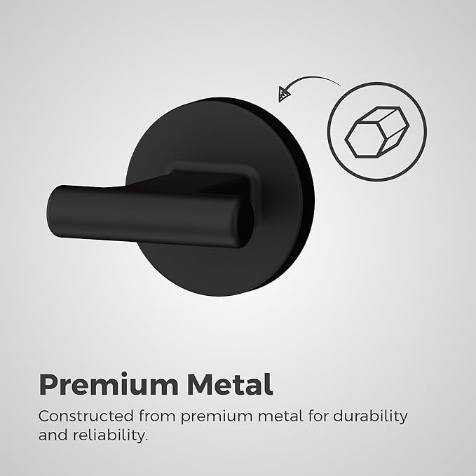 Pfister Capistrano Towel Hook, Bathroom Towel & Robe Hook, Wall-Mounted, Screw-in, Matte Black Finish, BRHCSO0B