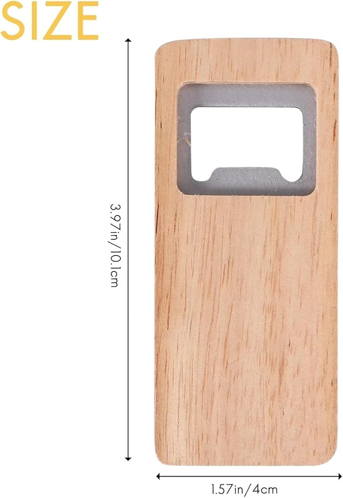Y31A 20Pcs Wood Beer Bottle Opener Wooden Handle Corkscrew Stainless Steel Openers Bar Kitchen Accessories Gift