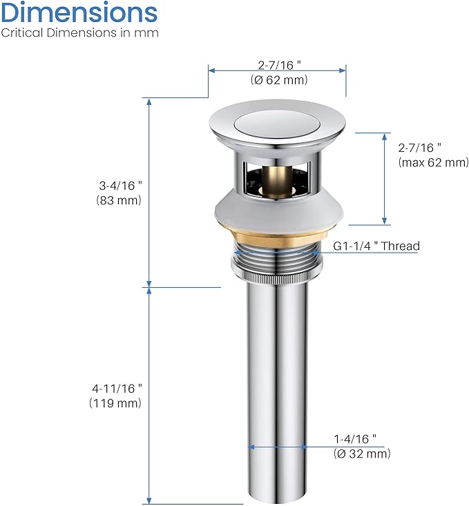 KIBI KBF1010 Solid Brass Single Handle Single Hole Circular X Faucet for Bathroom Sink with Pop Up Drain | High Arc Faucet Spout | Chrome Finish | Corrosion and Rust Resistant