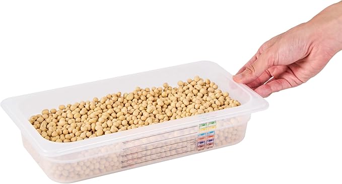 Restaurantware Food Storage Container 10 Pack of 12.7 x 6.8 x 2.5 Inches Plastic Stackable Storage Box White Reusable Label Container Dishwasher Safe For Restaurants And Kitchens