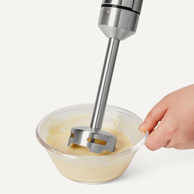 Amazon Basics 500 Watt Multi-Speed Immersion Hand Blender, Corded, Silver