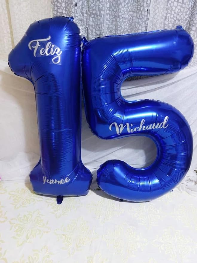5 Balloon Number Dark Blue Party Decorations for Girl Boys, 40 In Big Five Balloons for Engagement, Wedding, Celebration Party, Graduations, Photo Shoot