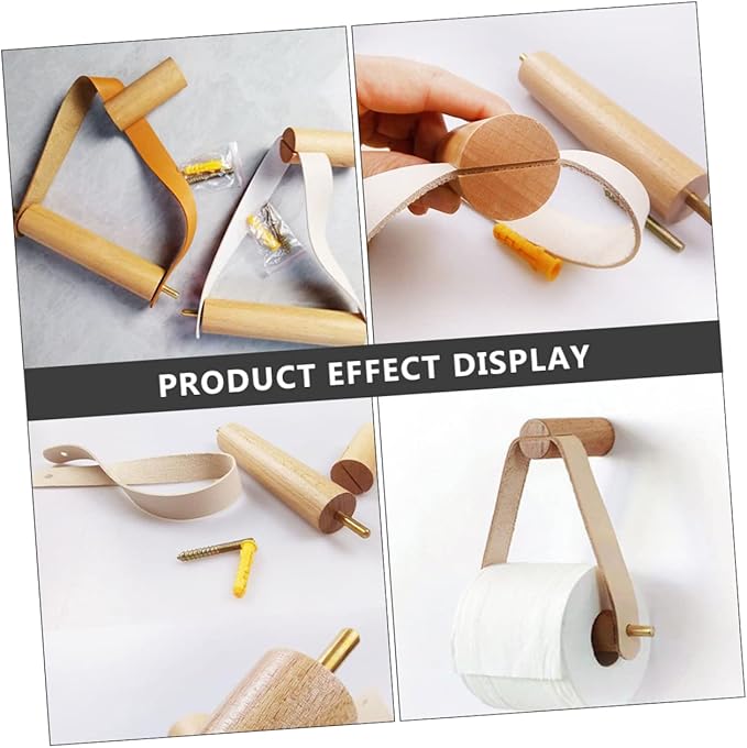 HOMSFOU 2pcs Creative Tissue Holder for Bathroom and Kitchen and Decorative Paper Towel Rack Space-Saving Design Easy Installation and Stylish Home Organizer