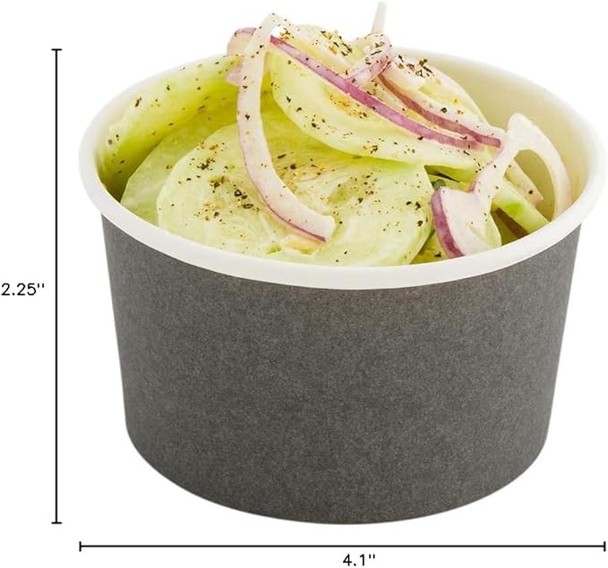 Coppetta 12-Ounce Dessert Cups, 200 Disposable Ice Cream Cups - Lids Sold Separately, Sturdy, Gray Paper Frozen Yogurt Bowls, For Hot And Cold Foods, Perfect For Gelato Or Mousse - Restaurantware