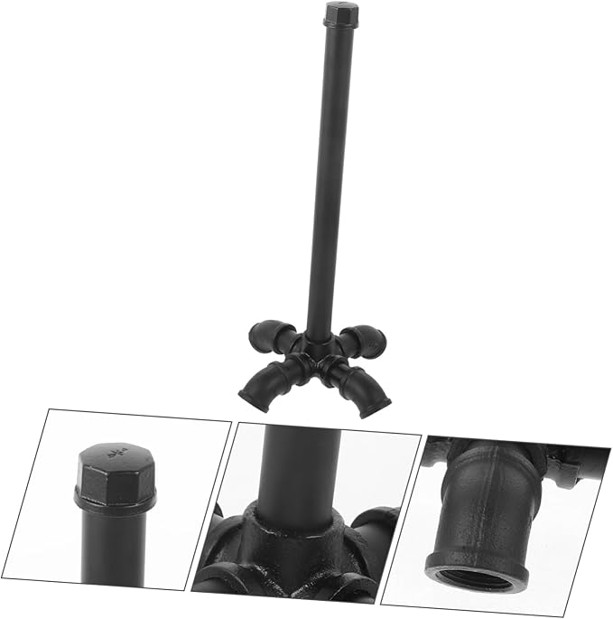Operitacx Vintage Iron Paper Towel Holder Base Industrial Style Kitchen Roll Holder Countertop Paper Towel Stand for Farmhouse Decor