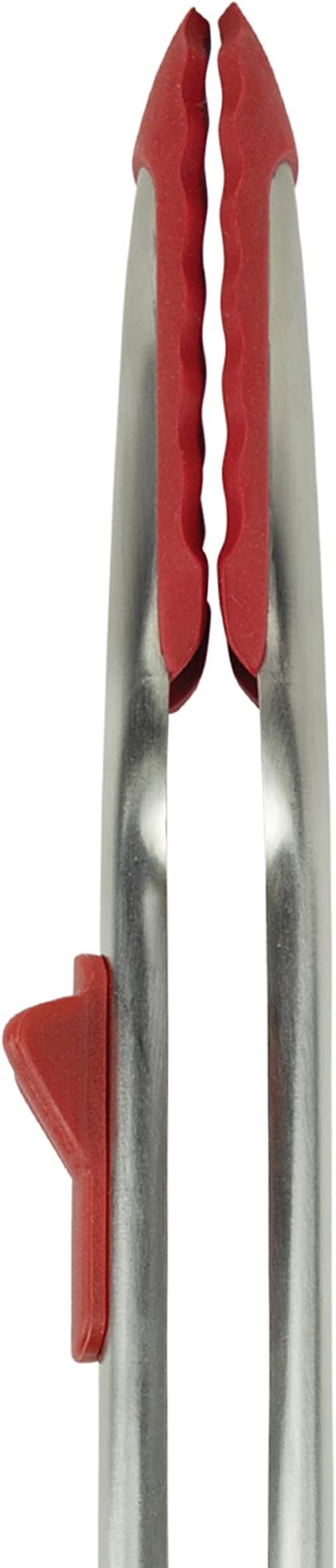 Tovolo Silicone Cooking Utensil Set of 6 Stainless Steel Handle Ladle Slotted Turner Tongs Flex Core Spatula Scraper Mixing Spoon & Potato Masher, Dishwasher Safe BPA Free Utensils, Cayenne Red