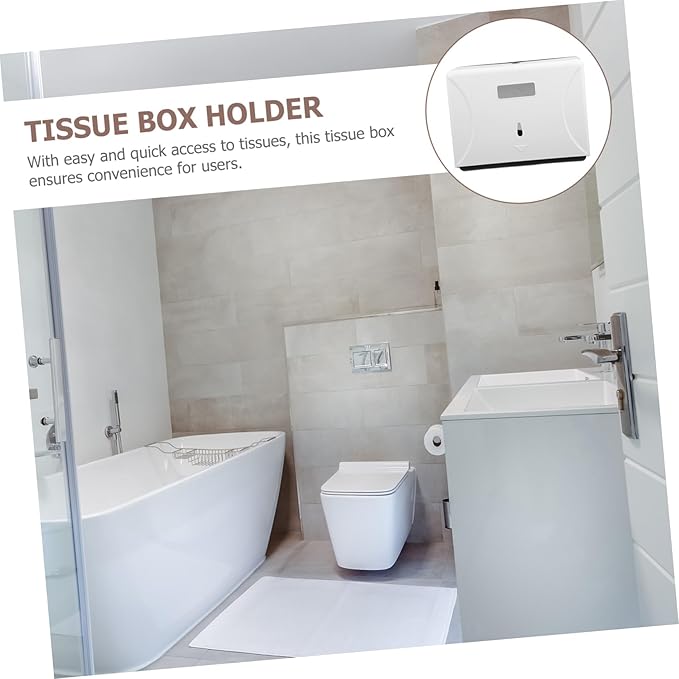 SOLUSTRE Wall-Mounted Paper Towel Dispenser High Capacity Holder for Bathroom Kitchen Office Commercial Spaces Touchless Design White Finish Accommodates Paper Towels