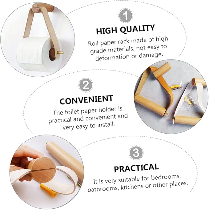 HOMSFOU 2pcs Creative Tissue Holder for Bathroom and Kitchen and Decorative Paper Towel Rack Space-Saving Design Easy Installation and Stylish Home Organizer