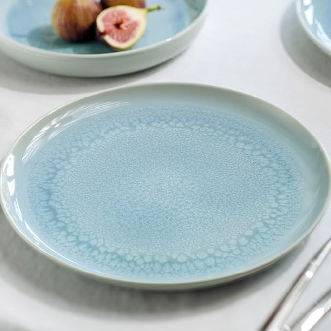 Like Villeroy & Boch Group Crafted Blueberry Dinner Plate, Premium Porcelain, 10.25 in Diameter, Turquoise