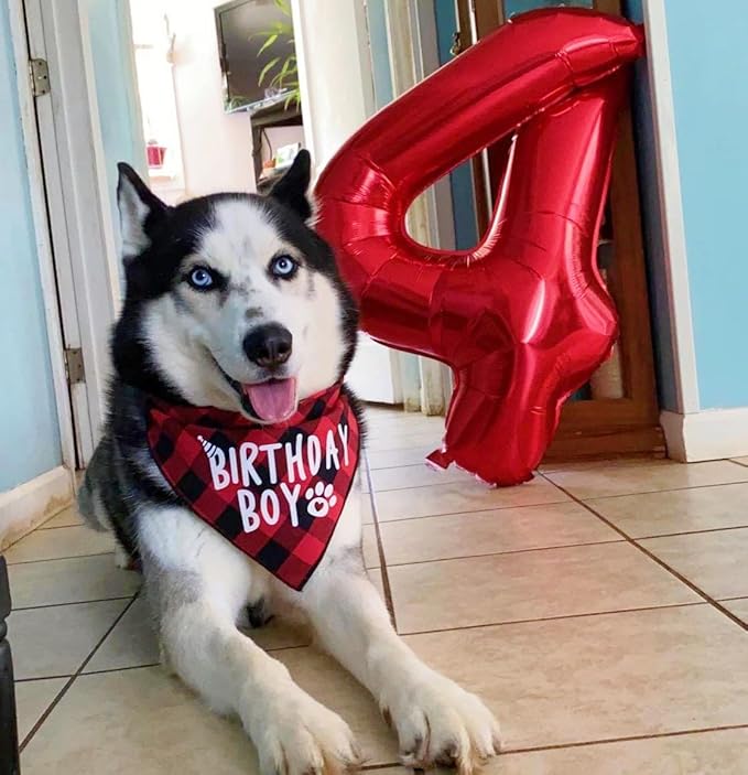 5 Numbers Balloon Birthday Decorations for Women Men, Number Balloons 40 In, Red Birthday Party Decorations Big Balloons for 15 25 35 Wedding, Celebration Party, Graduations