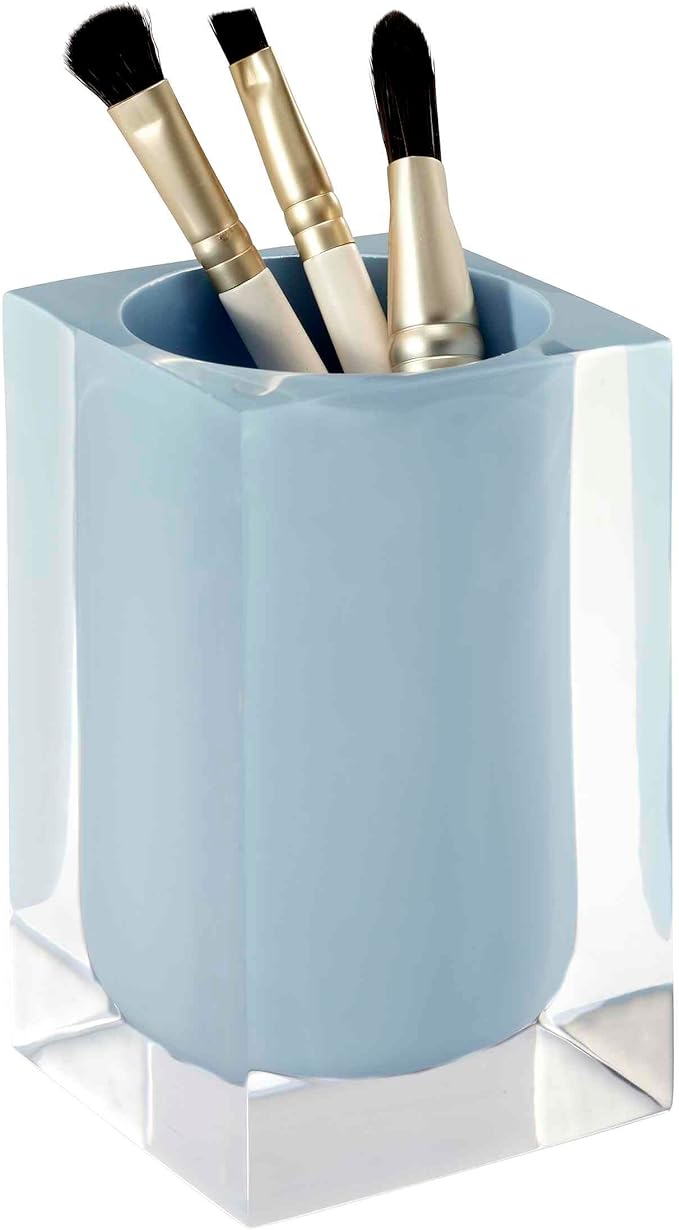 IZOD - Tumbler, Resin Multipurpose Countertop Accessories, Dorm Room Essentials, Modern Home Decor (Marina Collection, Blue)