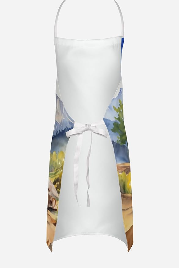 Caroline's Treasures Brussels Griffon Cowboy Welcome Apron Cooking Kitchen Server Baking Crafts Gardening for Adult Women Men, Unisex, Large, Multicolor
