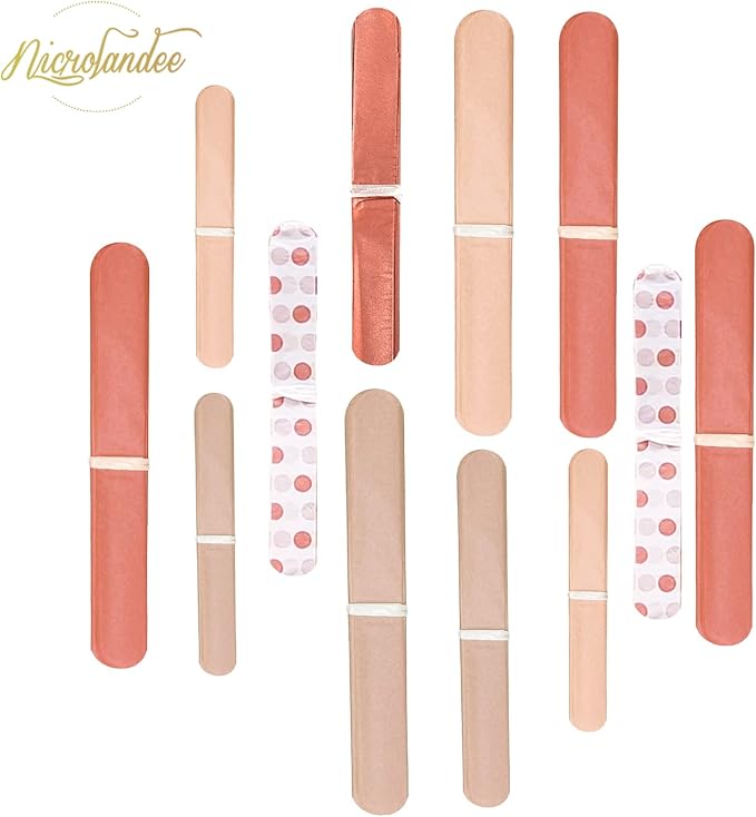NICROLANDEE Wedding Decorations - 12 PCS Rose Gold Tissue Paper Pom Poms for Engagement Party Wedding Birthday Bridal Shower Bachelorette Baby Shower Ceiling Valentine's Day Party Backdrop Decor