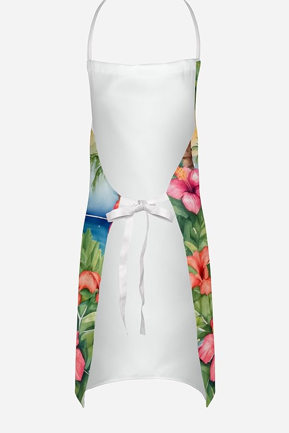 Caroline's Treasures Miniature Pinscher Luau Apron Cooking Kitchen Server Baking Crafts Gardening for Adult Women Men, Unisex, Large, Multicolor