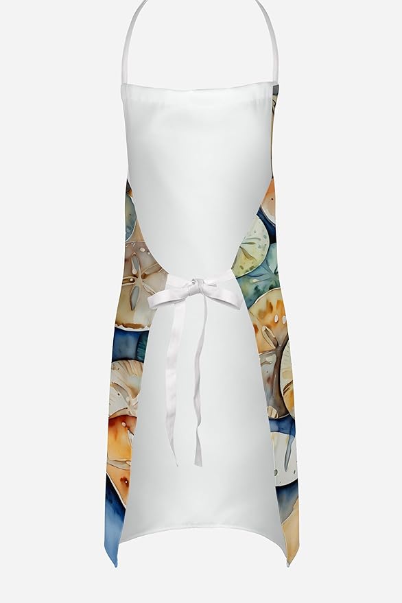 Caroline's Treasures Sand Dollars Apron Cooking Kitchen Server Baking Crafts Gardening for Adult Women Men, Unisex, Large, Multicolor