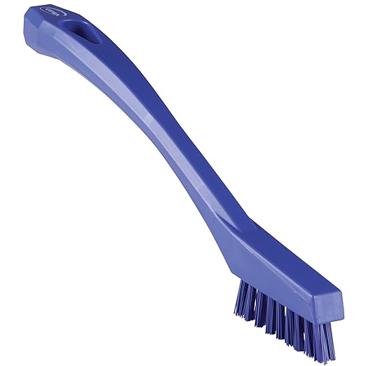 Vikan 44018 Brush,Detail,Stiff,9" x .5",PP/PBT,Purple