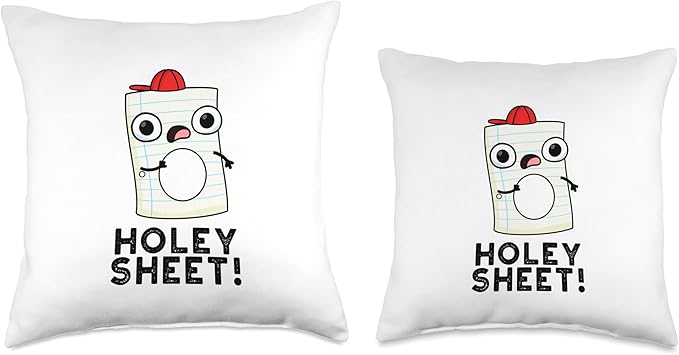 Holy Sheet Funny Paper Pun Throw Pillow