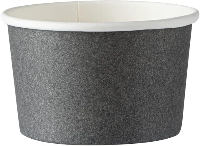 Coppetta 3 Ounce Paper Cups, 50 Durable To Go Cups - Lids Sold Separately, Disposable, Gray Paper Dessert Cups, Freezable, For Cafes And Restaurants - Restaurantware