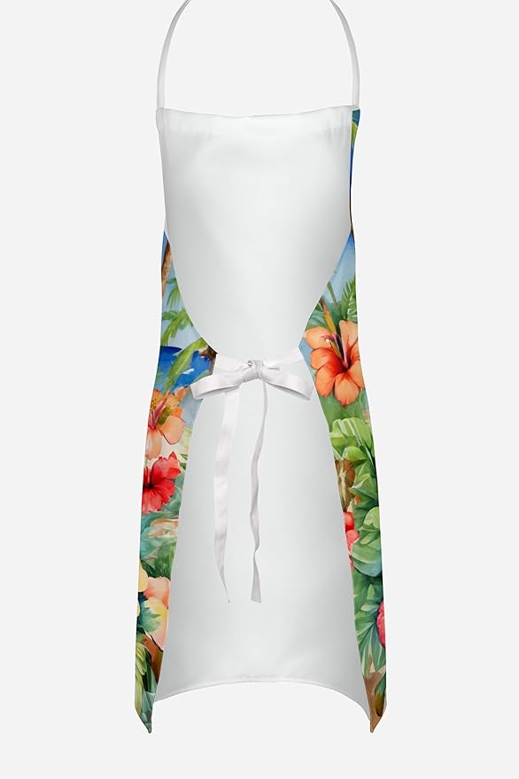 Caroline's Treasures Sealyham Terrier Luau Apron Cooking Kitchen Server Baking Crafts Gardening for Adult Women Men, Unisex, Large, Multicolor