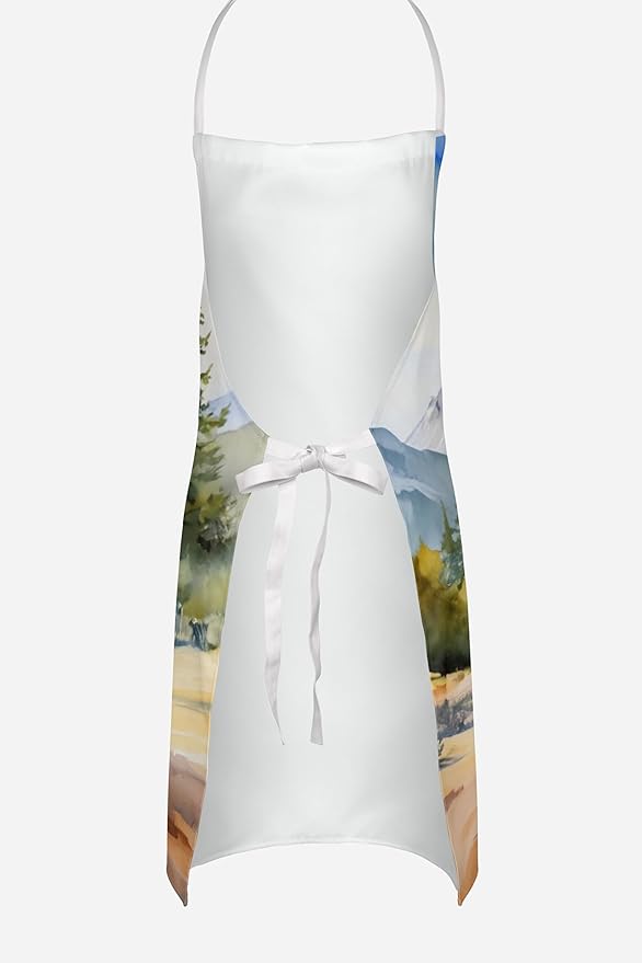 Caroline's Treasures Basset Hound Cowboy Welcome Apron Cooking Kitchen Server Baking Crafts Gardening for Adult Women Men, Unisex, Large, Multicolor