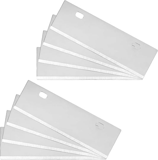 8pcs Grill Scraper Replacement Blades, 15.1x4.4cm/5.94x1.73in Stainless Steel Blades Griddle Cleaning Kit Tool for Griddle & BBQ Grill Scraper
