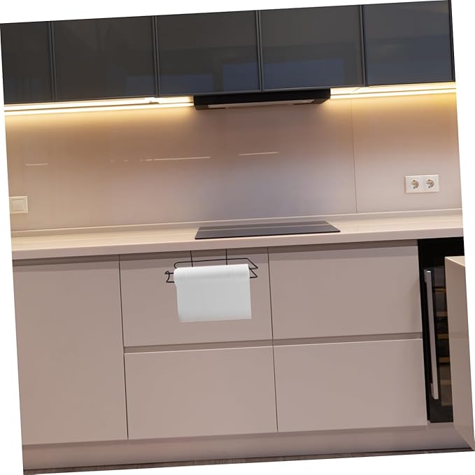 Mobestech Hanging Paper Towel Holder Over Door Industrial Kitchen Towel Rack for Laundry Rooms