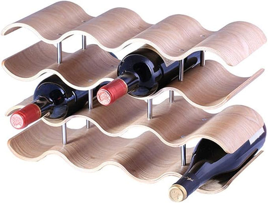 Wine Racks Wine Rack for Kitchen Countertops Countertops Tea Wine Beer Soda Pop Stackable Elegant French Style Wine Rack (Color : 2 Layer Size : Free Size)
