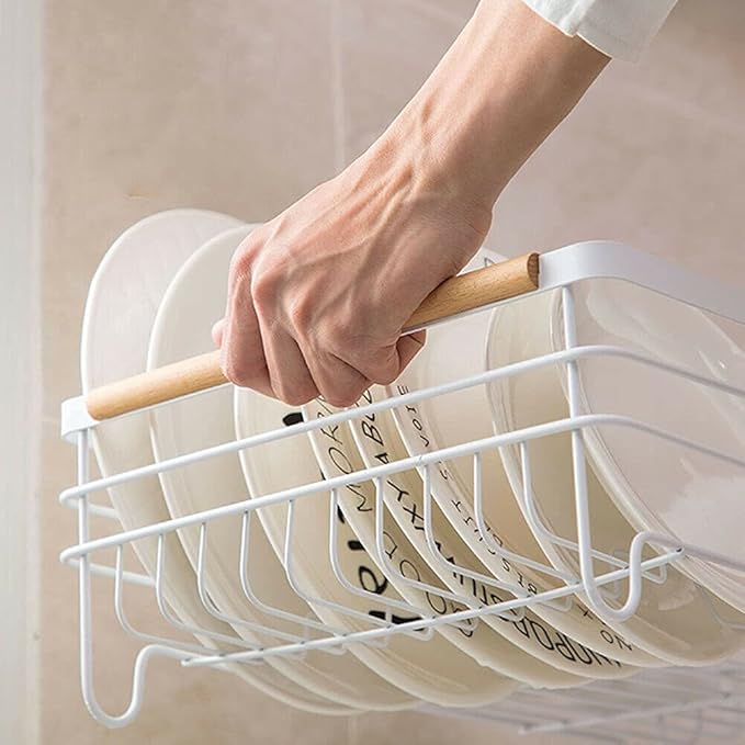 Metal Wire Dish Drainer Cutlery Draining Holder Plates Rack Kitchen Sink Rack