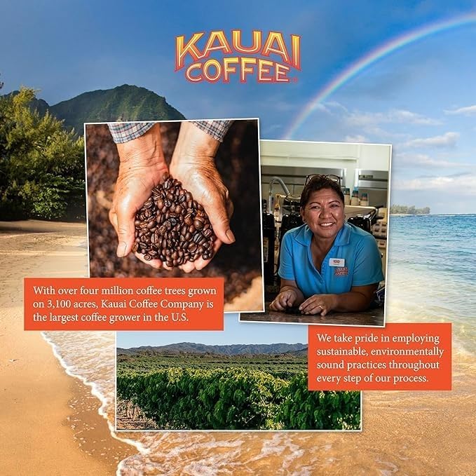 Kauai Coffee K-Cup Pods for Keurig Brewers – Arabica Coffee, 10% Hawaiian – Medium Roast, Banana Flavor with Creamy Vanilla – Banana Crème (Pack of 6)