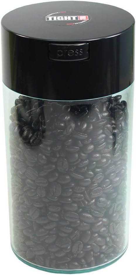 Tightvac 3 to 12 Oz - Patented Airtight Container | Multi-use Vacuum Container Works as Smell Proof Containers for Herbs and Dry Goods. Green Clear
