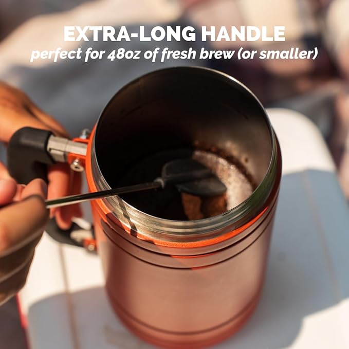 BruTrek® by Planetary Design Coffee Paddle Stir Stick | Reusable + Easy-to-Clean Silicone | Made For Scooping, Stirring + Cleaning | Long Handle for French Press + Cocktails.