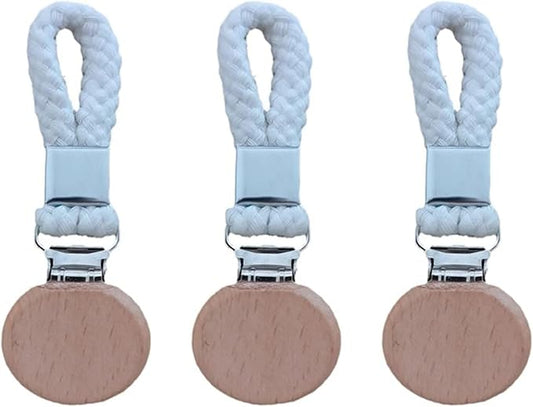 15 Pcs Towel Clips Clamps Braided Cotton Loop Metal Hook Clothes Hanger Kitchen Storage(Blue)