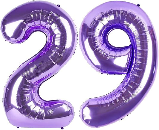 Number Balloonss 40 Inch Purple 29 Number Balloonss for Women Men, Balloons for 29th Birthday Party Supplies Celebration, Graduation, Photo Prop Decoration