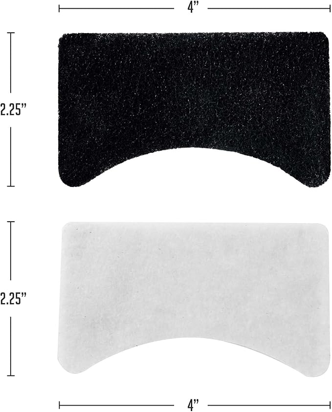 OVENTE 1.5 Liter Electric Deep Fryer FDM1501BR Charcoal and Oil Vapor Replacement Filter Set Pack of 3, White and Black ACPFDM1503