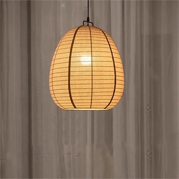 Japanese Retro White Fabric Pendant Light Living Dining Room Droplight Lighting Decor Bedroom Hanging Lamp,(D35cm)