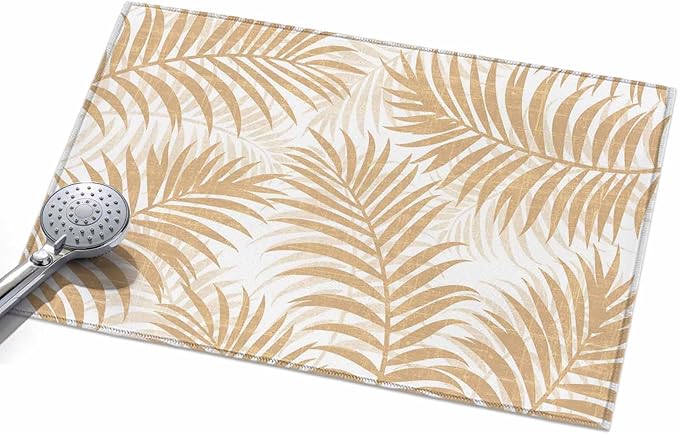 Area Rug 2x3ft, Summer Boho Palms Leaves Washable Rugs for Living Room Bedroom, Vintage Tropical Plants Soft Non-Slip Area Rugs Rectangle Floor Carpet for Dining Room