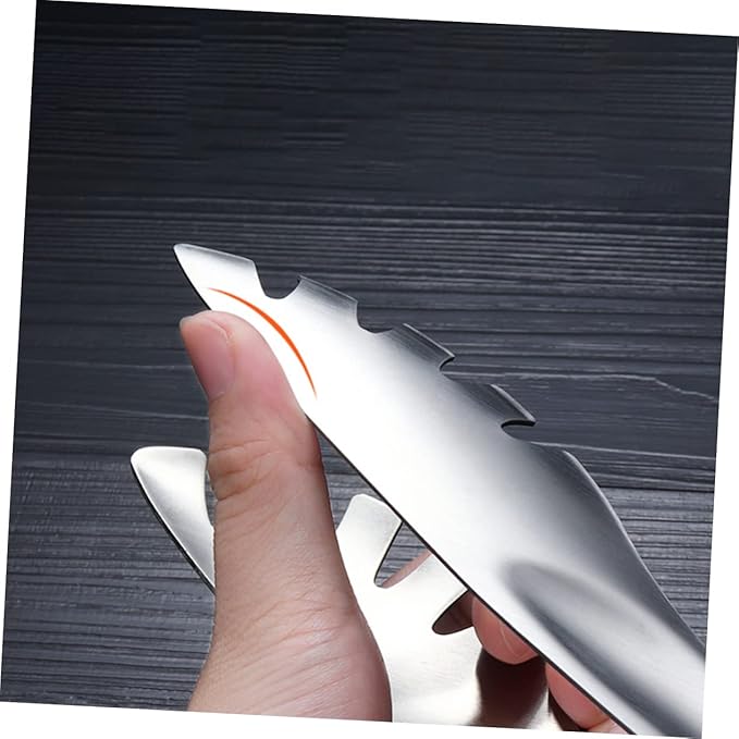 Spatula Metal Bread Toaster Sandwich Toaster 3pcs BBQ Tongs Pasta Noodles Tongs Bread Tongs Serving Clips Stainless Steel Food Clip Kitchen Serving Tongs Fixture Snack Appetizer, Silver