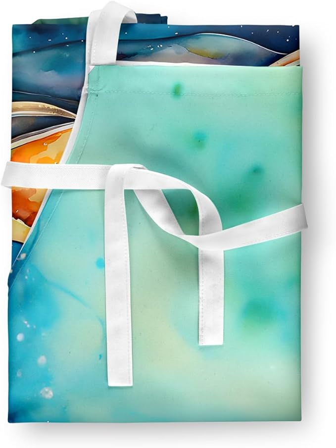 Caroline's Treasures Sting Ray Apron Cooking Kitchen Server Baking Crafts Gardening for Adult Women Men, Unisex, Large, Multicolor