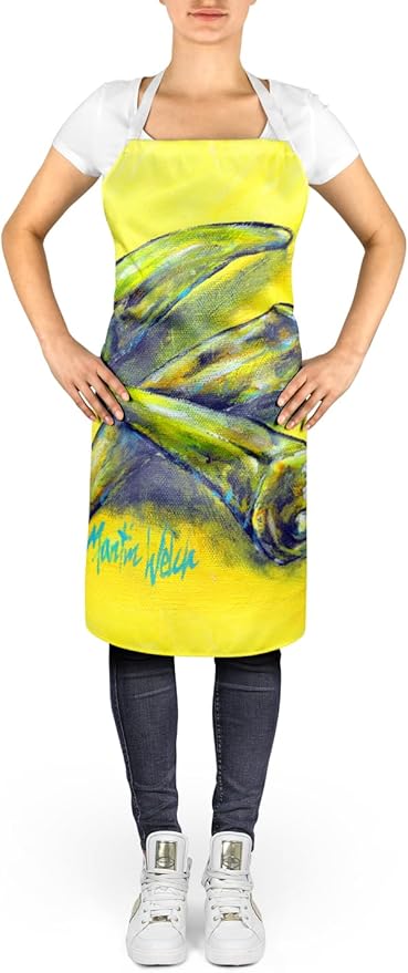 Caroline's Treasures Three to Get Ready Okra Apron Cooking Kitchen Server Baking Crafts Gardening for Adult Women Men, Unisex, Large, Multicolor