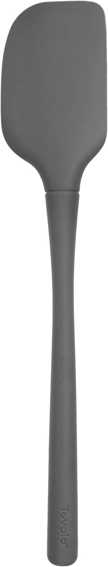 Tovolo Silicone Spatula for Cooking Baking Mixing Scraping Bowls Heavy Duty Dishwasher Safe Large Long Handle BPA Free One Piece Silicone Spatula Kitchen Utensil Heat Resistant, Charcoal Gray