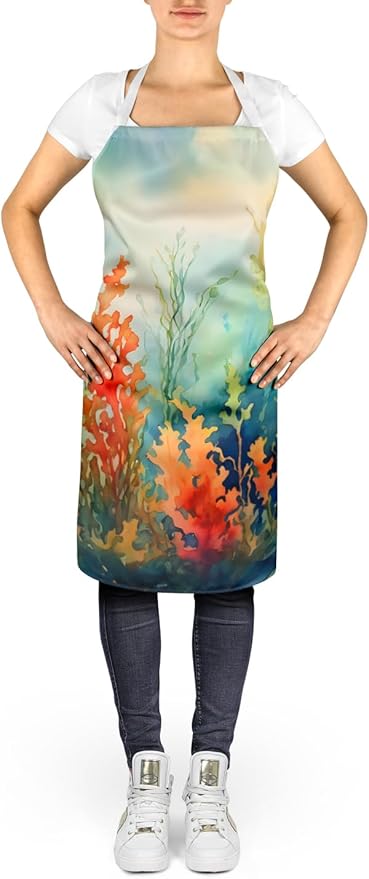 Caroline's Treasures Seaweed Apron Cooking Kitchen Server Baking Crafts Gardening for Adult Women Men, Unisex, Large, Multicolor