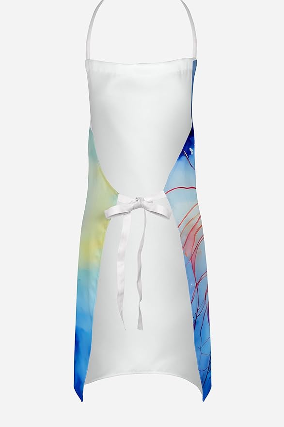 Caroline's Treasures Jellyfish Apron Cooking Kitchen Server Baking Crafts Gardening for Adult Women Men, Unisex, Large, Multicolor