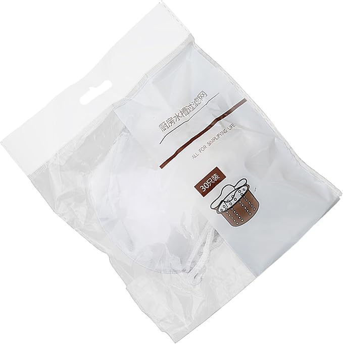 Kitchen Sink Garbage Filter Net Polyester High Density Elastic Odorless (30 pieces)