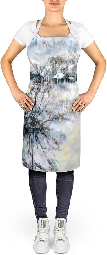 Caroline's Treasures Early Morning Apron Cooking Kitchen Server Baking Crafts Gardening for Adult Women Men, Unisex, Large, Multicolor